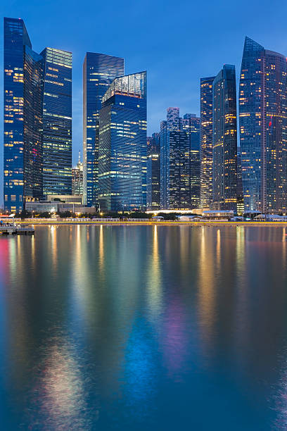 istock Cityscape at Marina Bay Business District  twilight with water reflection 479317112