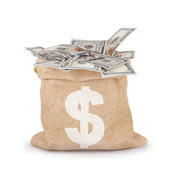 istock Money in bag isolated on white 479318242