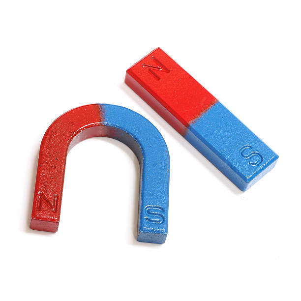 istock Red and Blue Horseshoe Magnet Isolated on White Background 479318658