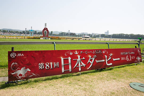 japonés derby día de carreras en japón - tokyo racecourse fotografías e imágenes de stock