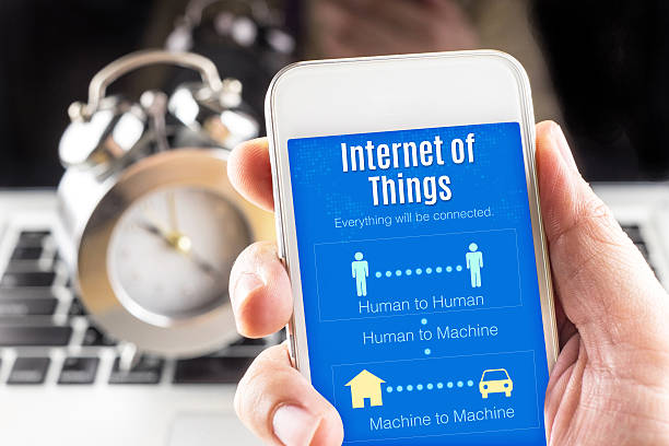 istock Close up Two hand holding smartphone with Internet of things 479324896