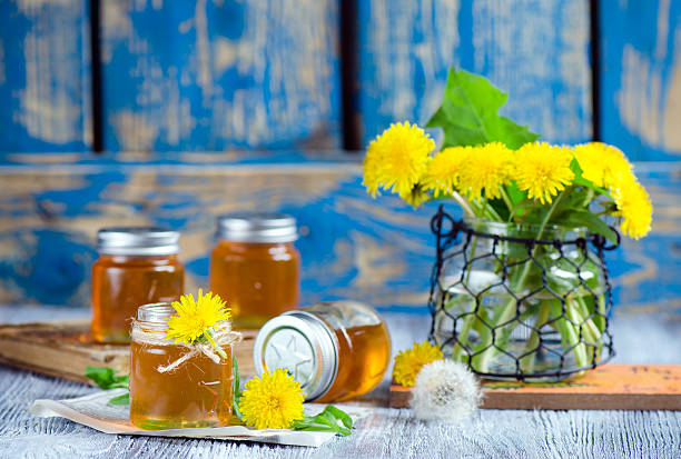 istock Jar with Syrup of Dandelion's flowers 479325362