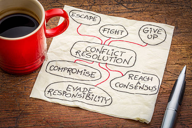 istock conflict resolution strategies on napkin 479328134