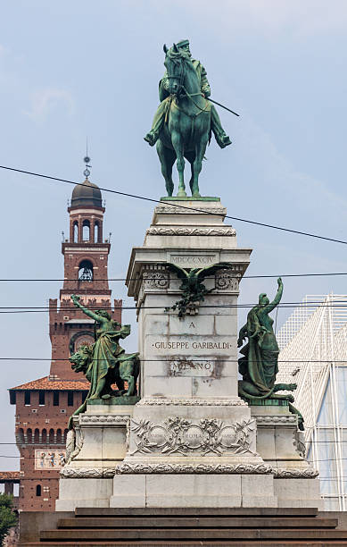 istock Giuseppe Garibaldi's statue in front of Sforzesco Castle 479328316