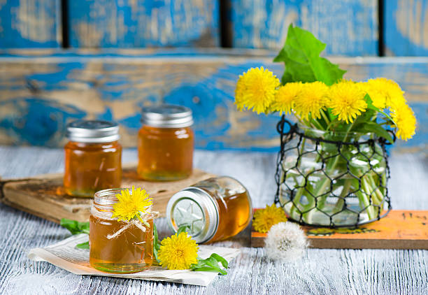 istock Jar with Syrup of Dandelion's flowers 479328880