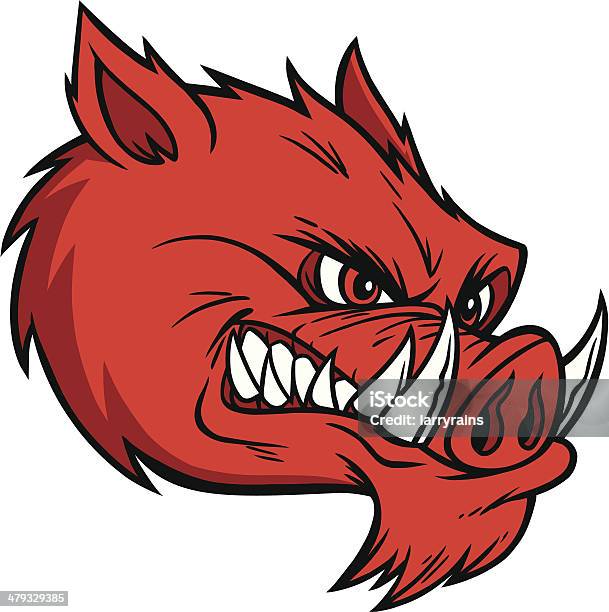 Angry Razorback Logo Razorback Mascot Extreme Stock Illustration - Download Image Now ...