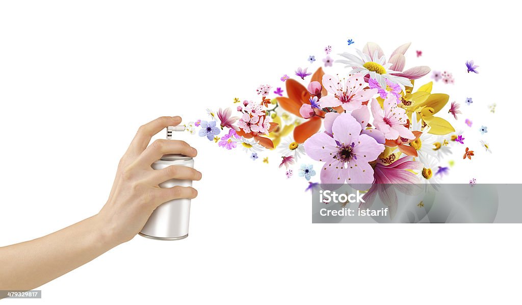 Flower-scented room sprays and flowers from inside Perfume and room sprays can be used in areas such as photo manuplasyon. Scented Stock Photo