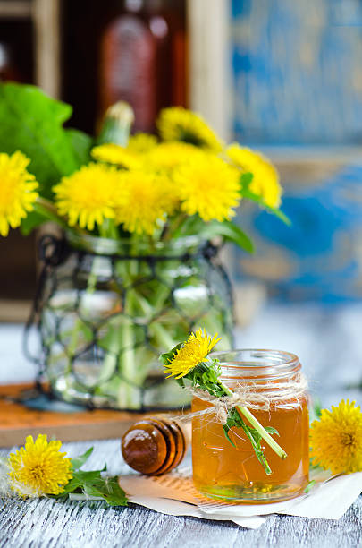 istock Jar with Syrup of Dandelion's flowers 479330652