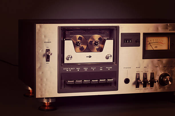 istock Vintage stereo cassette tape deck player recorder 479331978