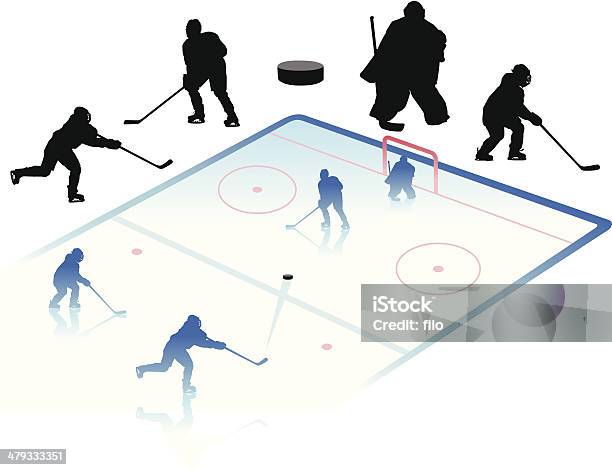 Hockey Stock Vektor Art und mehr Bilder von Eislaufbahn - Eislaufbahn, Dreidimensional, Hockey