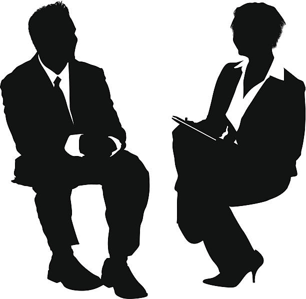Businesspeople job interview Businesspeople job interviewhttp://www.twodozendesign.info/i/1.png interview event clipart stock illustrations