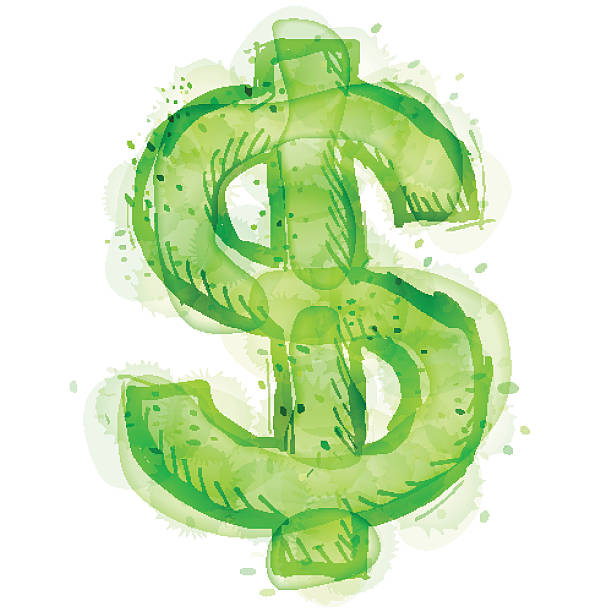 istock Painting of dollar symbol with watercolor effect 479337576