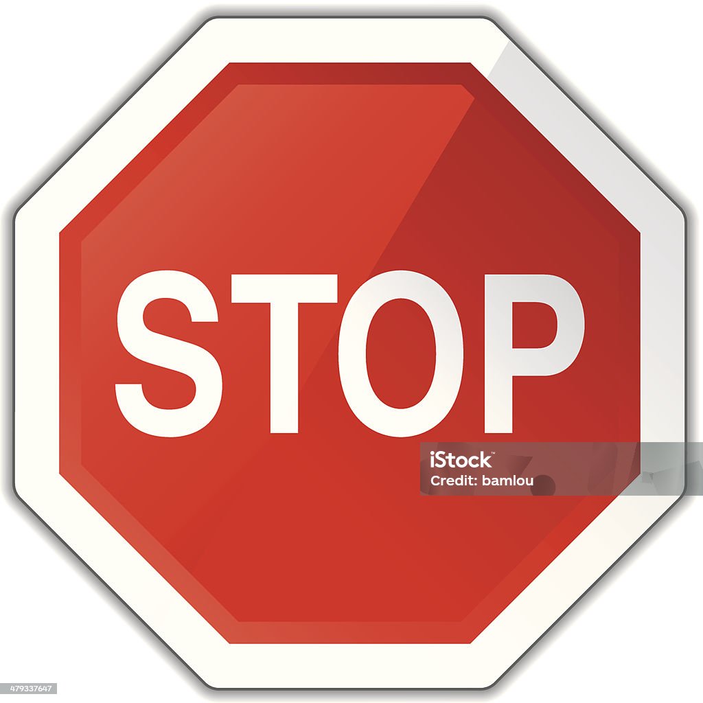 Segnale di Stop - arte vettoriale royalty-free di Autorità