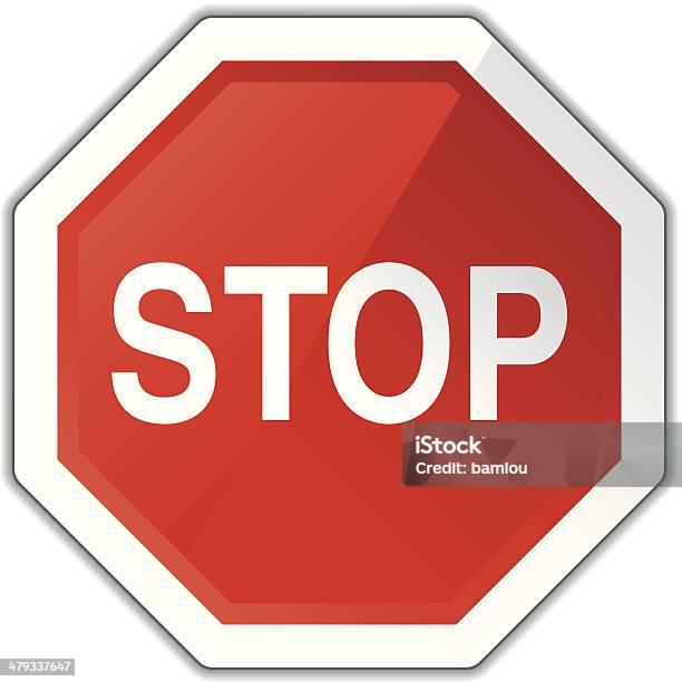 Segnale Di Stop - Immagini vettoriali stock e altre immagini di Autorità - Autorità, Brillante, Chiamare con un cenno