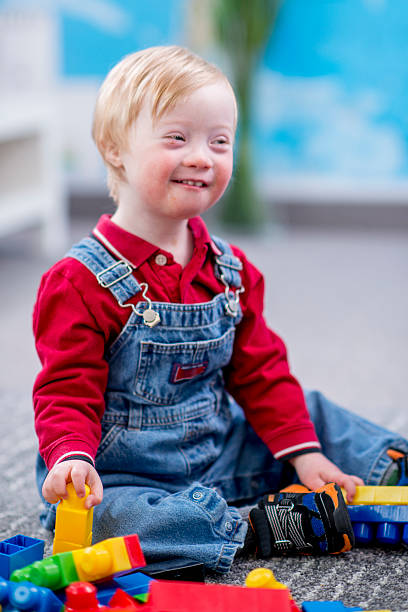 Little Boy Playing in Kindergarten