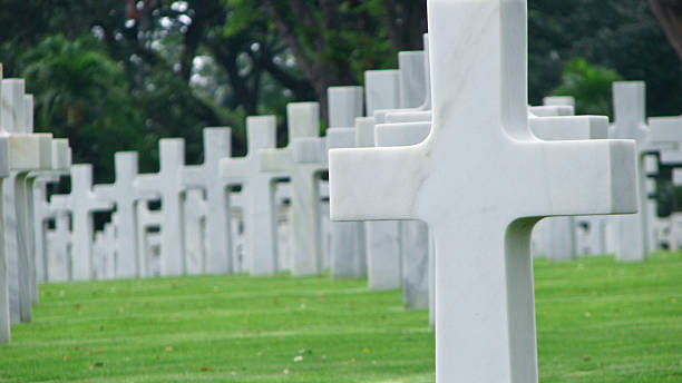 istock Marble Crosses on a Cemetery 479339235