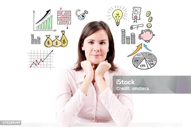 Young Beautiful Business Woman Dreaming Her Career Stock Photo - Download Image Now