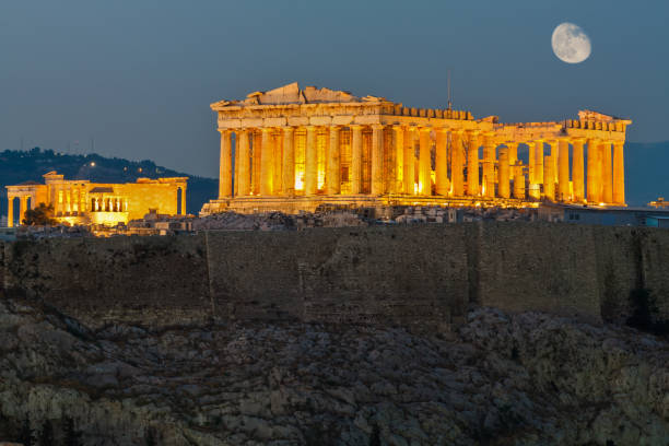 istock Acropolis in Athens with moon in the afternoon 479339683