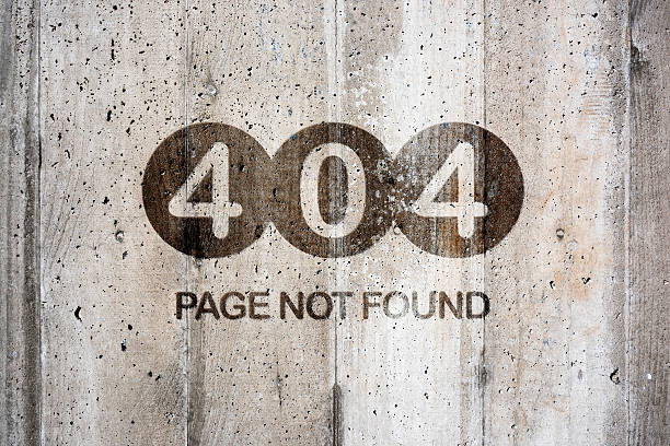 - 404 página no encontrada - meldung fotografías e imágenes de stock