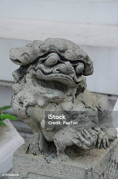 Lion Statue At Wat Pho Stock Photo - Download Image Now - Architecture, Bangkok, Buddhism