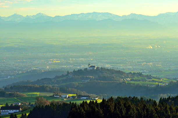 View on the Basilica of Sonntagsberg near Waidhofen, Austria