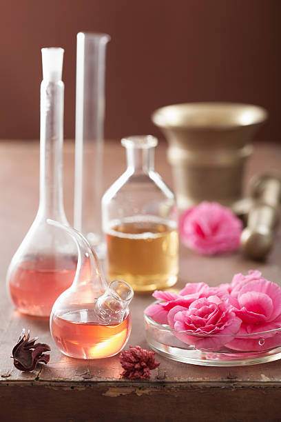 istock aromatherapy and alchemy with pink flowers 479354369