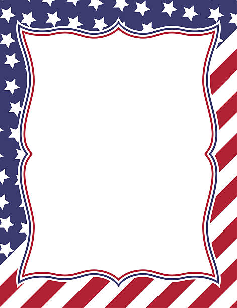 칠레식 테마 프레임 설계 - patriotism fourth of july backgrounds american flag stock illustrations