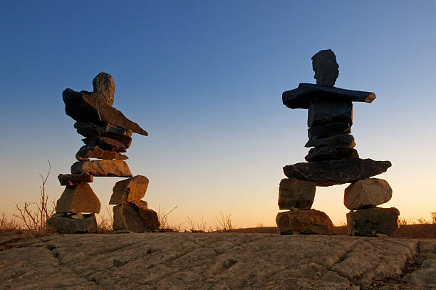 istock Pair of Inuksuks in Twilight 479361520