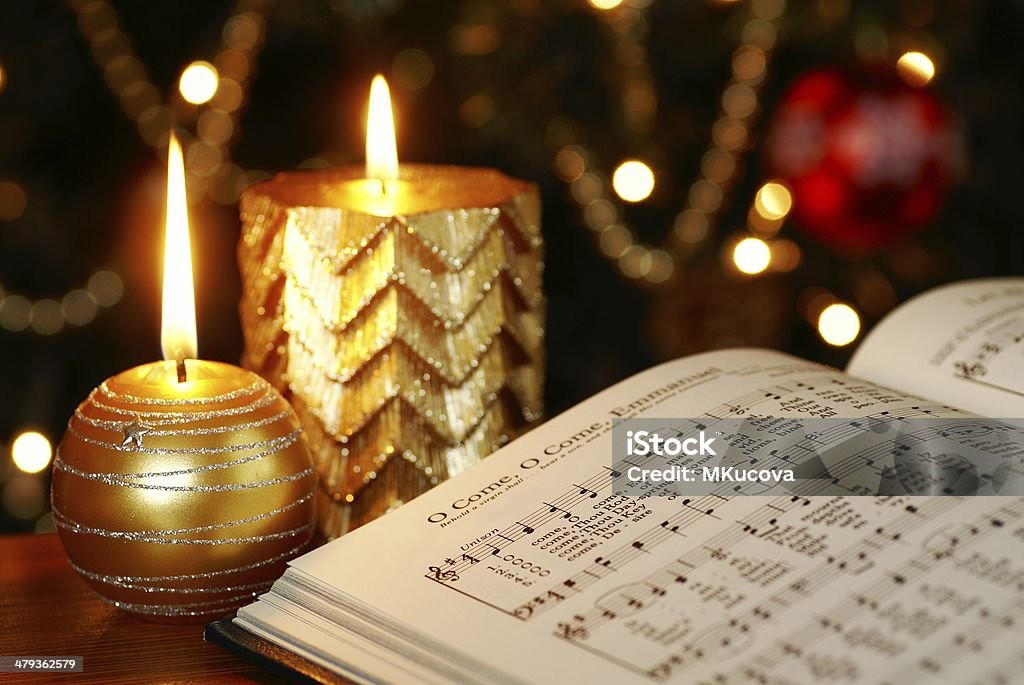 Christmas carol - Foto de stock de Pauta de Música royalty-free