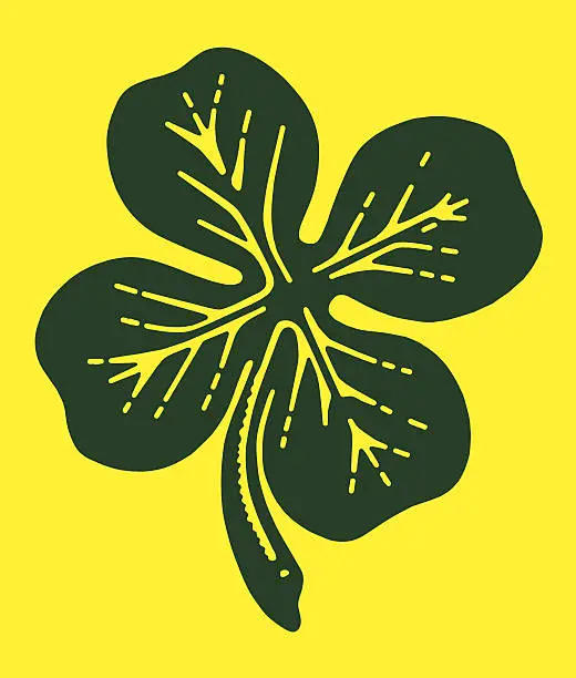 Vector illustration of Four Leaf Clover