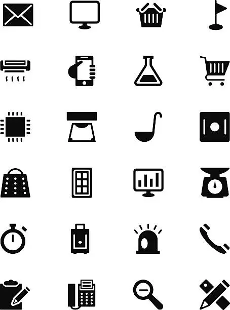 Vector illustration of Tools Vector Solid Icons 2