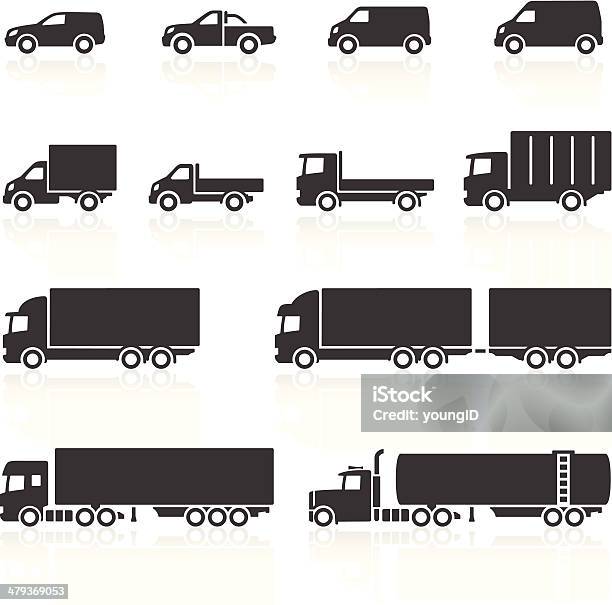 Commercial Vehicle Icons Stock Illustration - Download Image Now - Truck, Icon Symbol, Semi-Truck