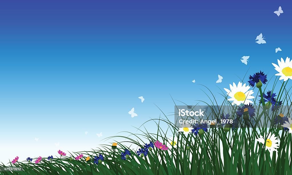 Meadow color Meadow color background with and sun. All objects are separated. Vector illustration with transparency. Eps 10. 2015 stock vector