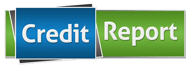 Photo of Credit Report Green Blue