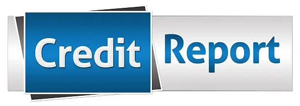 Photo of Credit Report Blue Grey Horizontal