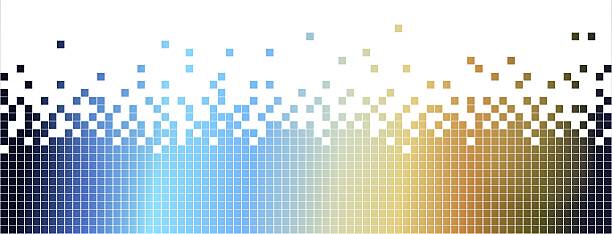 Abstract colurful mosaic background-pixelated in blue and brown Abstract colurful mosaic background-pixelated in blue and brown spectrum colurful stock illustrations