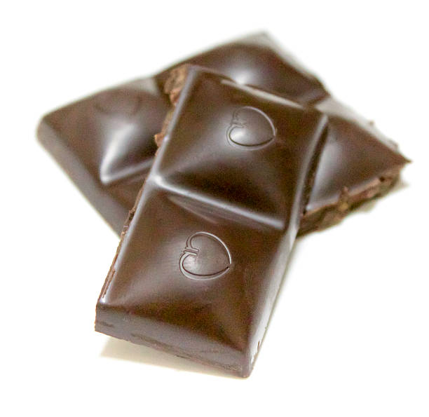 Two Pieces of a Chocolate Bar Close Up