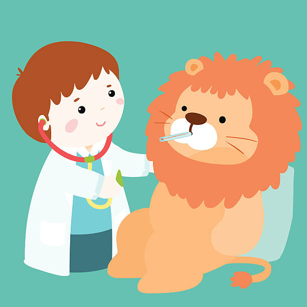cute little boy heal lion doll vector cute little boy heal lion doll vector illustration weak cat stock illustrations