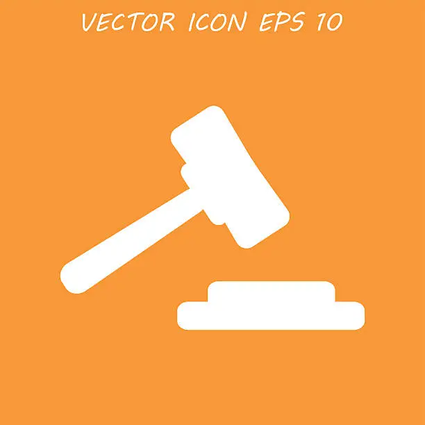Vector illustration of auction web icon. vector design
