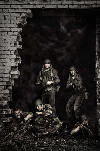 istock WWII Combat Squad In Bombed Out Building In Europe 479378928