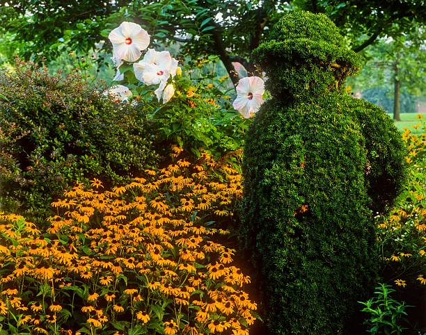 The Topiary Garden Park in Columbus Ohio stock photo