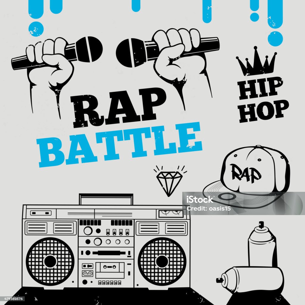 Rap Layout Rap Battle Hiphop Breakdance Music Design Elements Stock Illustration ...
