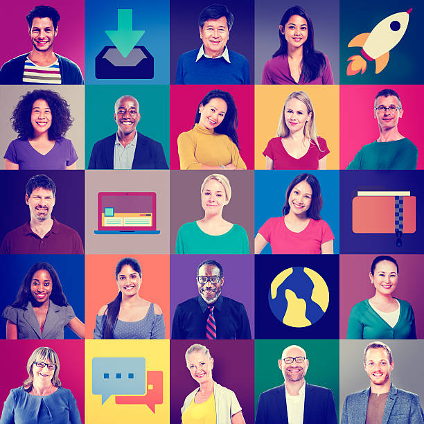 istock Multiethnic People Colorful Smiling Portrait Technology Concept 479382604