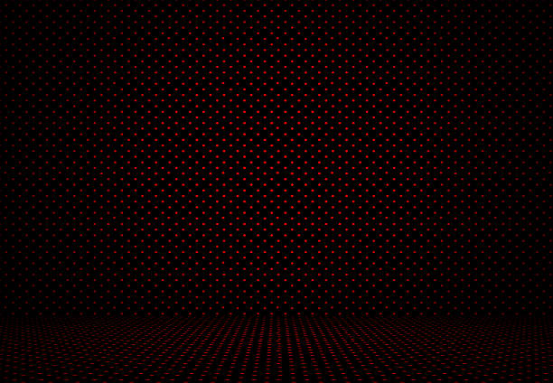abstracto rojo de lunares puntos de san valentín fondo de navidad diseño d - spotted paint red wall fotografías e imágenes de stock