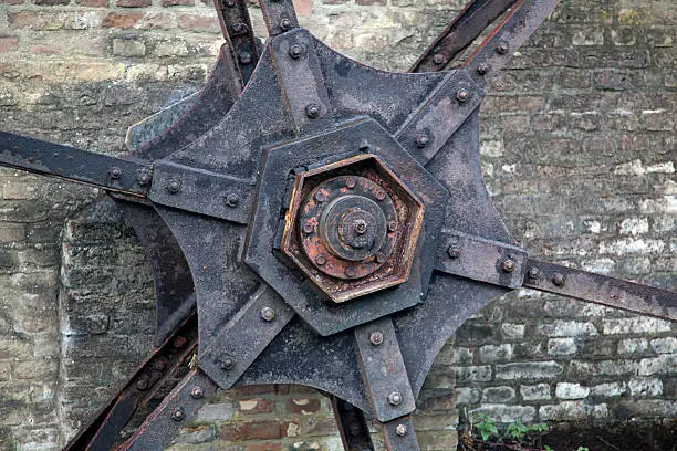 Detail of old watermill, Limburg, Netherlands