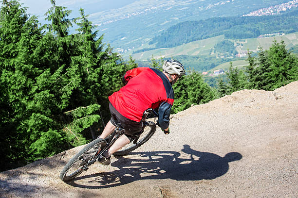 istock Mountain bike rider gravity slope 479389208