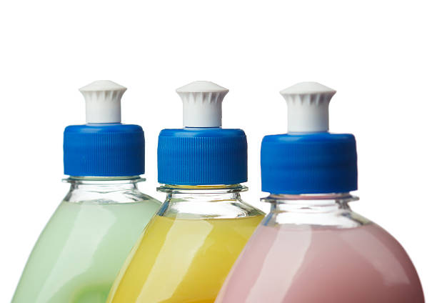 istock Range of three different bottles top isolated on white 479390985
