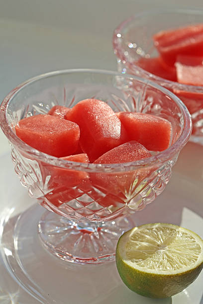 istock Dish of Watermelon Ice Cubes with Lime 479392270