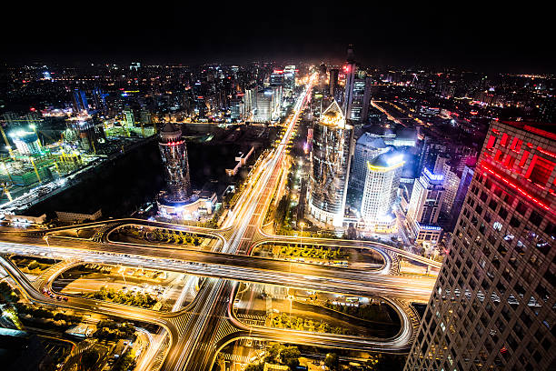 istock Highway bridge crossing city 479393108