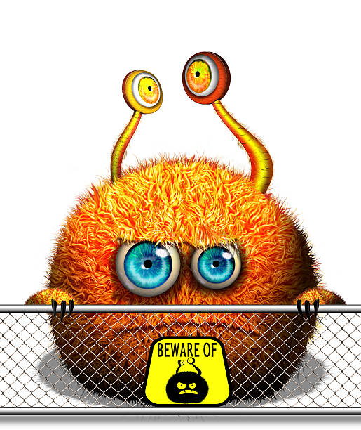 Cartoon monster, isolated on white background